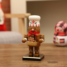 Ahşap Fındıkkıran Bebek Noel Süsler 16 cm Çocuk Oyuncakları Parti Ofis Gingerbread Adam Için