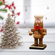 Ahşap Fındıkkıran Bebek Noel Süsler 16 cm Çocuk Oyuncakları Parti Ofis Gingerbread Adam Için