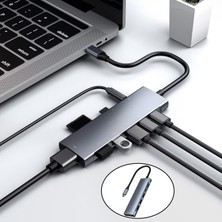 9 In 1 Usb-C Hub ile 4 K HDMI 3 Usb3.0 Sd & Tf Kart Okuyucu 100W Pd Şarj