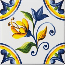 Can Seramik 10*10 cm CÇ-110 Kütahya Seramik - Çini Karo ( 5'li 1 Paket )