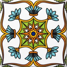 Can Seramik 10*10 cm Cç-91 Kütahya Çini Karo ( 5'li 1 Paket )