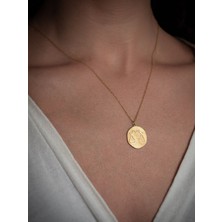 Kaave ’den 925 Ayar Gümüş & Antik Altın Kaplamalı Burç Kolyeleri-Terazi