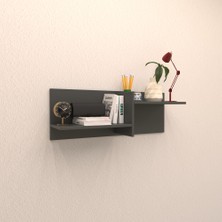 Rafkestir Hornor Duvar Rafı Antrasit ( Mat )