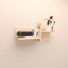 Rafkestir Hornor Duvar Rafı Krem ( Parlak )