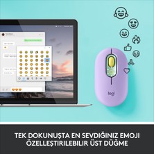 Logitech POP Mouse Daydream Emoji Tuşlu Sessiz Kablosuz Mouse - Mint&Lila