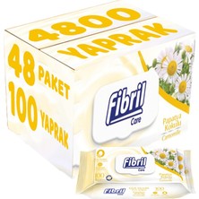 Fibril Islak Havlu Mendil 100 Yaprak Papatya Plastik Kapaklı (48 Li Set) 4800 Yaprak