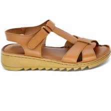Trendyshose D22-003 Deri Anatomic Kadın Sandalet