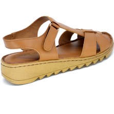 Trendyshose D22-003 Deri Anatomic Kadın Sandalet