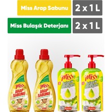 Miss Arap Sabunu 1 Lt 2'li + Miss Bulaşık Deterjanı Limonlu 1 Lt 2'li