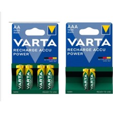 Varta 2600 Mah Aa Kalem Şarj Edilebilir Pil 4 Adet +1000 Mah Aa Ince Şarj Edilebilir Pil 2'li