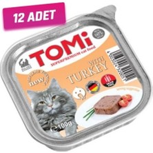 Tomi 12 Adet - Tomi Hindili Pate Kedi Konservesi 100 gr