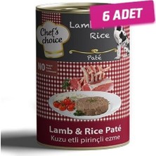 Chefs Choice Chef's Choice 6 Adet - Chef's Choice Kıyılmış Kuzulu Yetişkin Köpek Konservesi 400 gr