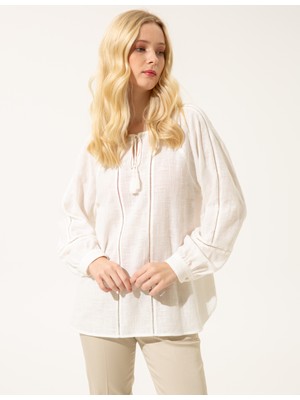 Pierre Cardin Kadın Ecru  Top Bluz 50247977-VR019