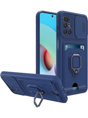 Nevarium Xiaomi Redmi Note 11 Pro Kılıf Ipli Lens Sürgülü Yüzüklü Silikon Zuma