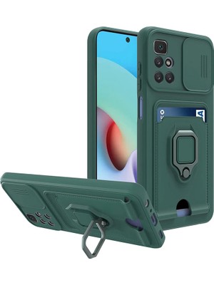 Nevarium Xiaomi Redmi Note 11 Pro Kılıf Ipli Lens Sürgülü Yüzüklü Silikon Zuma