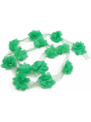 Simisso Lazer Kesim Şerit Çiçek Yeşil 1m