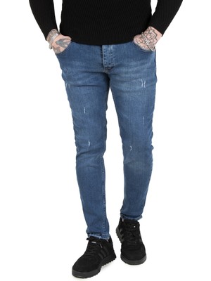 Deepsea Slim Fit Kesim Tırnaklı Erkek Kot Pantolon 2204656