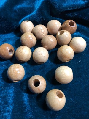 Flea Market 26 mm Vernikli Ahşap Boncuk - 10 Adet