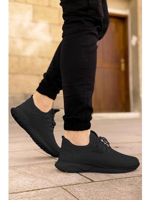 Big King Siyah Triko Spor Ayakkabı Erkekler İçin Ultra Hafif Düz Taban Konfor
