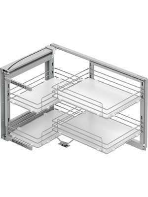 Kör Köşe Mek.ahşap Tablalı Kapağa Monte Sağ 45 cm  Krom