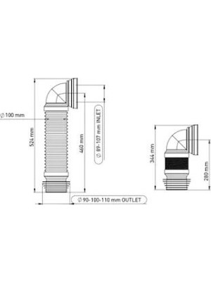 Ev+ Iz Yapı Dirsekli Körüklü Kada PS014