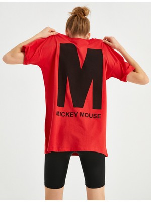Koton Kadın Mickey Mouse Lisanslı Baskılı Oversize Tişört
