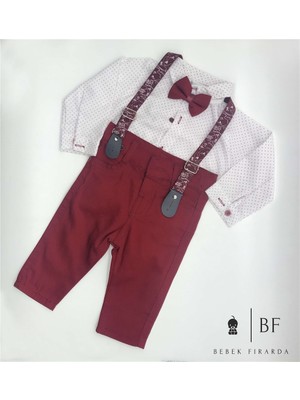 Bebek Firarda Çıtçıtlı Gömlek Pantolon Yonca Takım