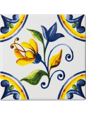 Can Seramik 10*10 cm CÇ-110 Kütahya Seramik - Çini Karo ( 5'li 1 Paket )