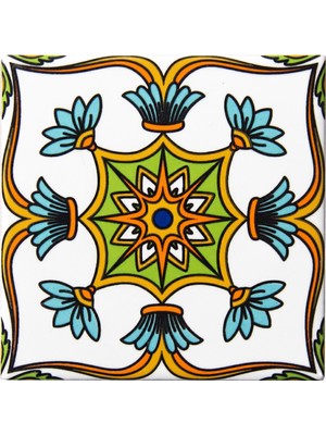 Can Seramik 10*10 cm Cç-91 Kütahya Çini Karo ( 5'li 1 Paket )