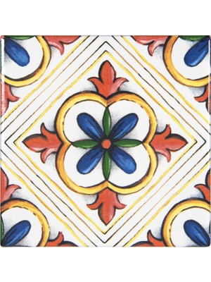 Can Seramik 10*10 cm CÇ-109 Kütahya Çini Karo ( 5'li 1 Paket )