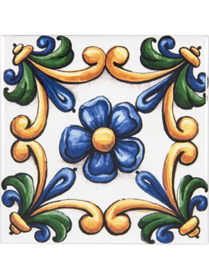 Can Seramik 10*10 cm CÇ-112 Kütahya Çini Karo ( 5'li 1 Paket )