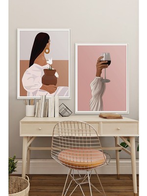 Özcanlar Çerçeve Çerçeveli Çoklu Tablo Çerçeveler Dekorasyon Ev Dekoru Konsept Beyaz Çerçeve Özc-93