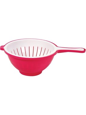 Geseus Moonstar Küvetli Süzgeç Pratik Çift Yönlü SÜZGEÇ-CLS-350- Fuşya+Beyaz