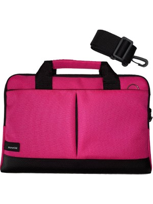 Moserini Moserini 14''-14.2'' Taban Korumalı, Omuz Askılı Macbook Air-Pro Laptop Çantası - Fuşya