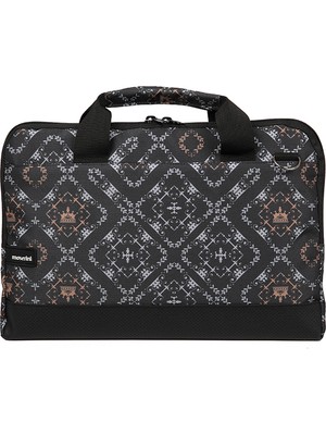 Moserini Moserini 14"-14.2" Taban Korumalı, Omuz Askılı Desenli Macbook Air-Pro Laptop Çantası - Gordion