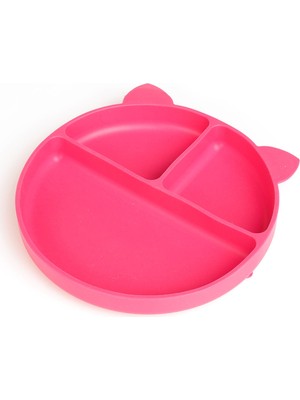 Baby Plus Vakum Tabanli Silikon Tabak - Coral Pink