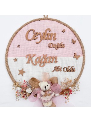 Lora Davet Bebek Kapı Süsü, Hastane Kapı Süsü, Duvar Süsü,  Bebek Çelengi (1 Adet) Çok Renkli - 36115