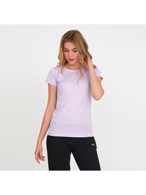Slazenger RELAX IN Kadın Slim Fit Tişört Mor