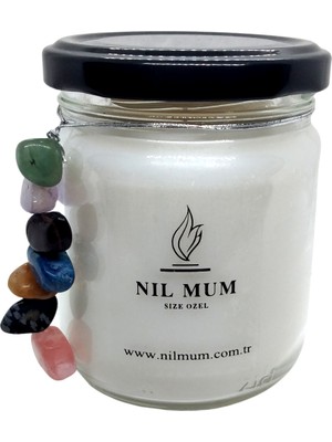 Nil Mum Çakra Taşlı Meditasyon Mumu 295 Gr.