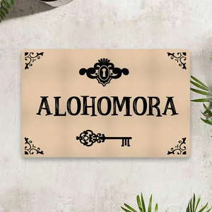Alohomora Dijital Baskılı 50X70CM Dekoratif Çok Amaçlı Iç ve Dış Kapı Paspası
