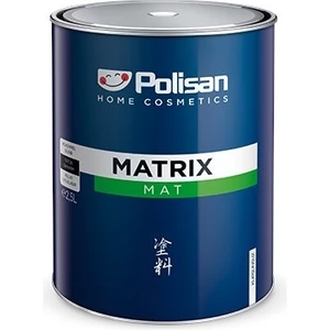 Mat Yaglı Boya Polisan Matrix Mat 2.5 Lt 3.5 kg Siyah  / Beyaz