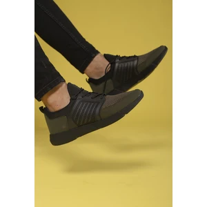 Haki Erkek Sneaker Koku Yapmayan İç Astar ile Gün Boyu Ferahlık