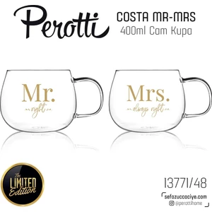 Costa Mr-Mrs 400 ml. Cam Kupa