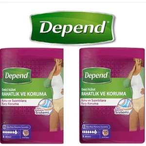 Kadın Emici Külot 9 Adet Büyük Boy 42-50 Beden 9+9 18 Ad