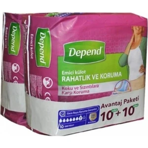 Kadın Emici Orta Külot 10+10 Paket