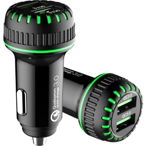 36 W Çift Qc3.0 USB Portu Araç Şarj Hızlı Şarj Cep Telefonu Güç Adaptörü (Yurt Dışından)