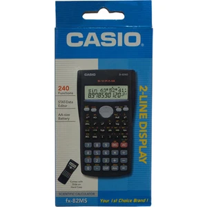 Bilimsel Hesap Makinesi FX-82MS 240 Fonksiyon Gri Renkli 2 Satır Ekran ile
