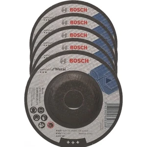 115MM 5 Adet Standard Seri Metal Için Bombeli Taşlama Diski (Taş) A 24 P Bf, 115 Mm, 22,23 Mm, 6,0 mm