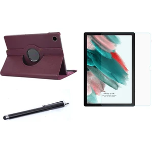 Nezih Case Samsung Galaxy Tab A8 10.5 SM-X200 / SM-X205 Uyumlu 360 Rotating Stand Deri Kılıf Seti