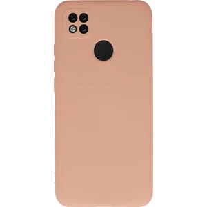 Case World Caseworld Xiaomi Redmi 9c Kapak Kamera Korumalı Içi Kadife Lansman Silikon Kılıf - Pudra